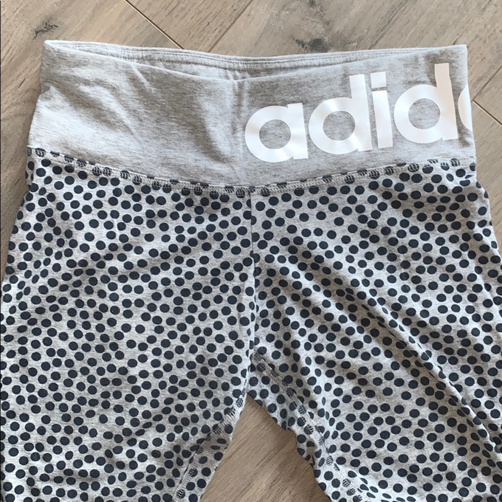 Adidas Climalite Cotton Polka Dot Leggings Medium